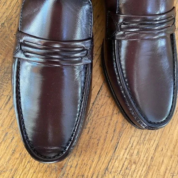 Florsheim Men's Como Dress Loafer Shoes NEW Black Cherry Color 10 - Picture 5 of 8